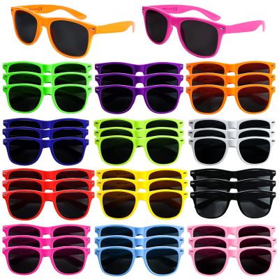 36 Pack 12 Color Neon Sunglasses Party Favors,80s Retro Style Perfect Colorful Novelty Sun glasses Set for Birthday Party Supplies,Beach,Party Toys,Goody Bag Favors for Boys Girls Teens Adults