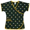 Fabrique Innovations NFL Women's Team Logo Wrap Scrub Top (Green Bay Packers Printed Left, X-Small) view 1