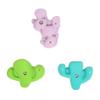 Atomik Climbing Holds Set of 3 Cactus in Light Purple, Teal, and Lime Green view 1