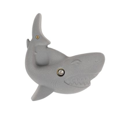 Atomik Climbing Holds XL Bolt-On Shark in Earth Tone Gray