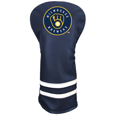 Team Golf MLB Milwaukee Brewers Vintage Driver Headcover - Printed Team Golf MLB Vintage Driver Golf Club Headcover, Form Fitting Design, Retro Design with Fleece Lining for Extra Club Protection