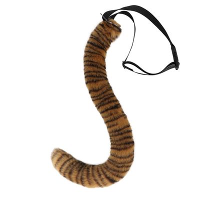 Striped Tiger and Spotted Cheetah Tail, Adorable Animal Character Costume Play, Upright Cat Tai