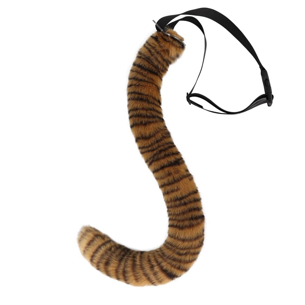 Striped Tiger and Spotted Cheetah Tail, Adorable Animal Character Costume Play, Upright Cat Tai