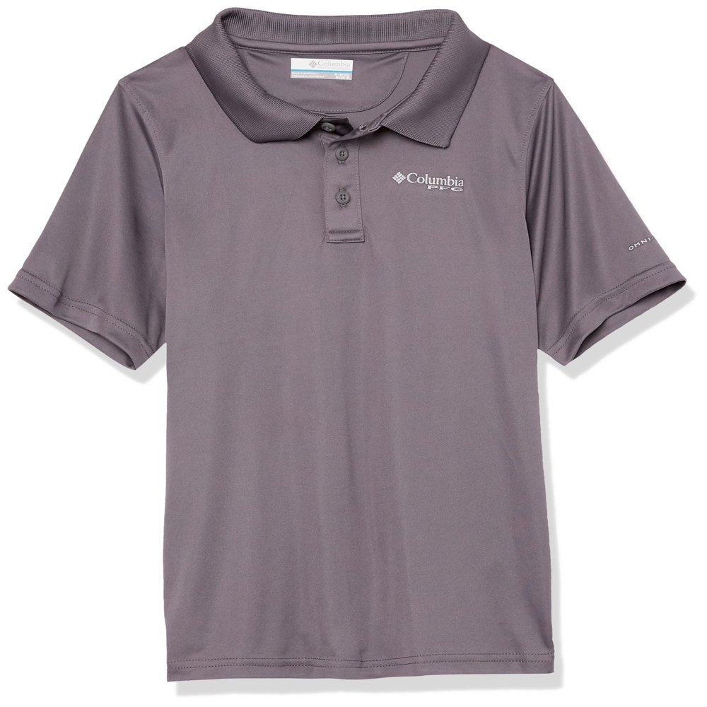 Columbia Youth Boys Slack Tide Polo, City Grey, X-Small