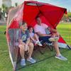 CoverU Sports Tent Pod Sun Protection Pop Up 2 Person Hot Climate Canopy Shelter Patent Pending - RED view 2