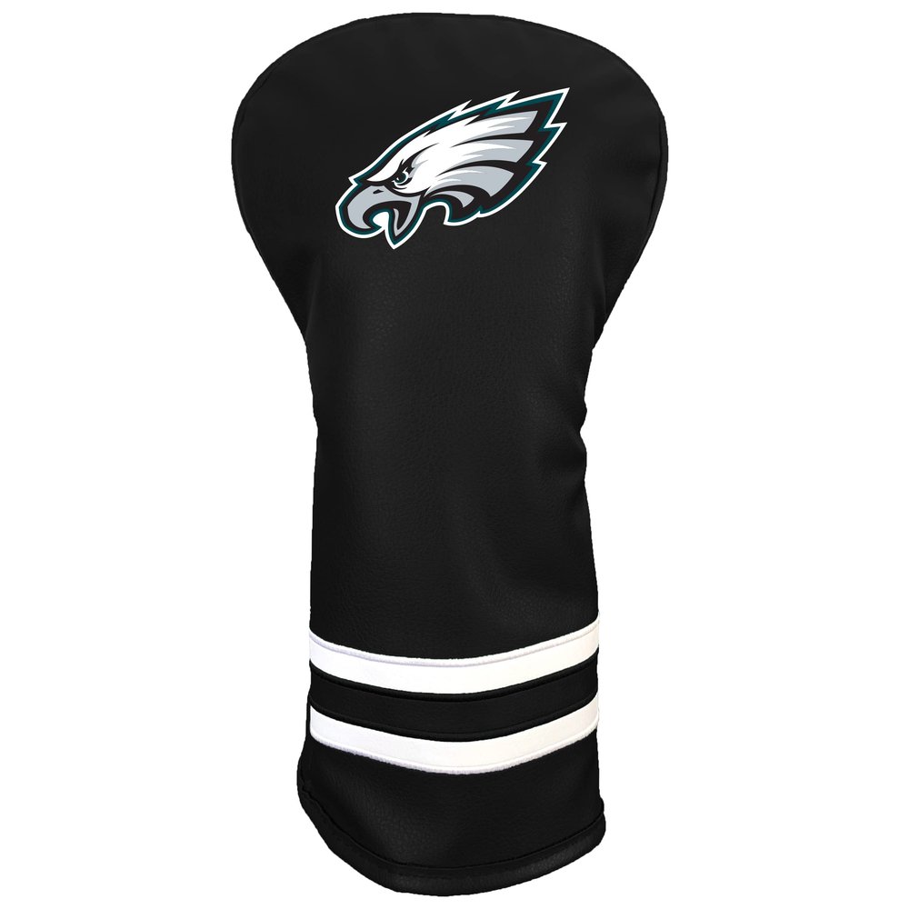 Team Golf NFL Philadelphia Eagles Vintage Driver Headcover - Printed Team Golf NFL Vintage Driver Golf Club Headcover, Form Fitting Design, Retro Design with Fleece Lining for Extra Club Protection
