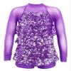 Oyolan Kids Girls Shiny Sequined Halter Neck Tiered Tassel Ballet Dance Dress Unitard Stage Performance Dancewear Purple B 8 Years view 1