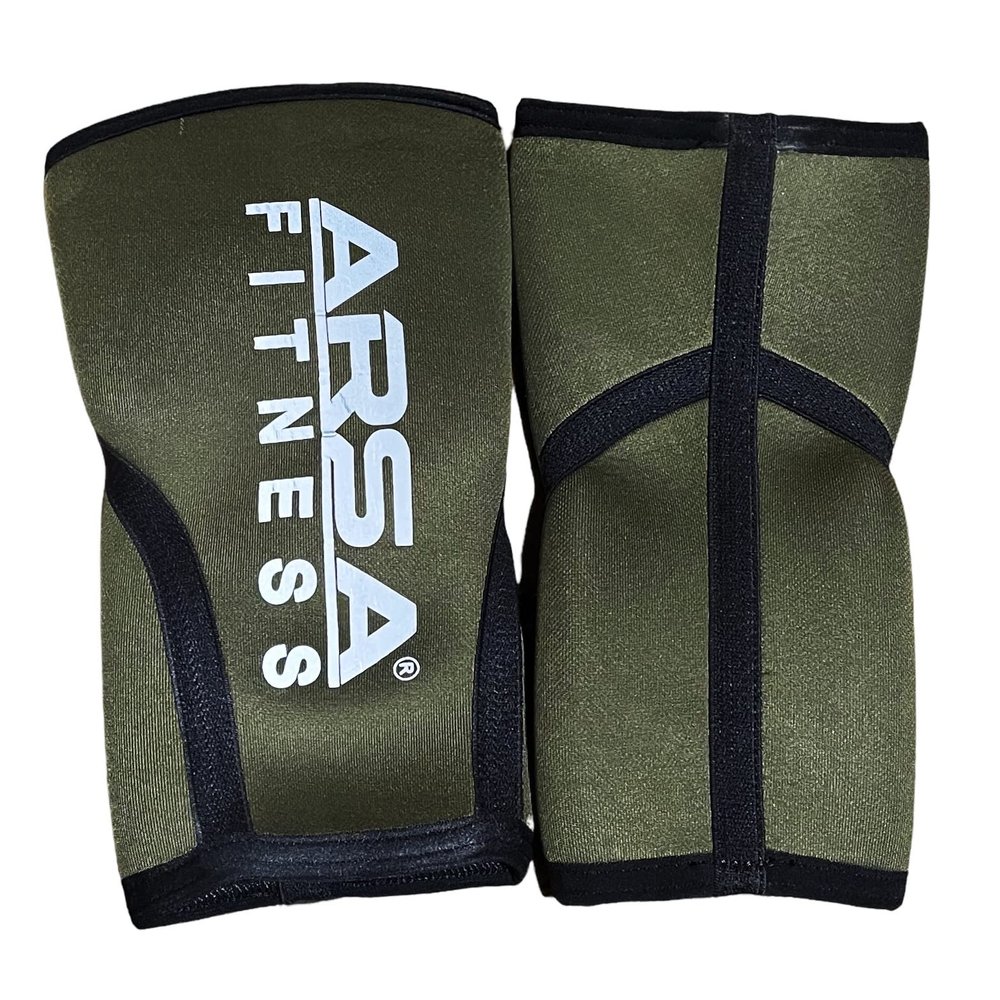 Arsa Fitness 5MM Thickness Elbow Sleeves for Weightlifting, Powerlifting, Exercise, Bodybuilding for Men & Women (X-Large, Green)