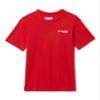 Columbia Youth PFG Short Sleeve Graphic Tee, Red Spark/Fish Flag Fade Graphic, Medium view 1