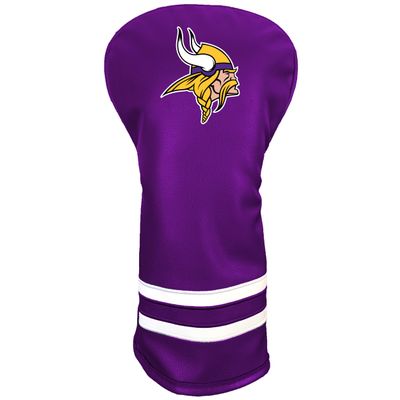 Team Golf NFL Minnesota Vikings Vintage Driver Headcover - Printed Team Golf NFL Vintage Driver Golf Club Headcover, Form Fitting Design, Retro Design with Fleece Lining for Extra Club Protection