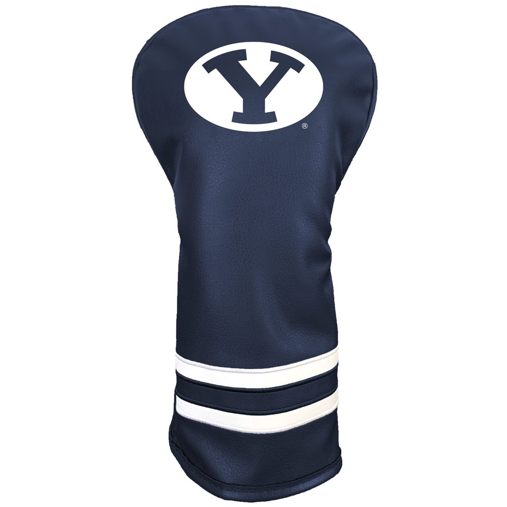 Team Golf NCAA Brigham Young Vintage Driver Headcover - Printed Team Golf NCAA Vintage Driver Golf Club Headcover, Form Fitting Design, Retro Design with Fleece Lining for Extra Club Protection