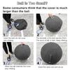 TokSay Exercise Ball Chair for Home Office - 25IN Yoga Ball with Leathaire Cover - Anti-Burst Stability Ball for Pregnancy, Balance & Active Sitting - Pump Included (Gray) view 4