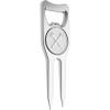 Blue Tees Golf 6-in-1 Premium Divot Tool & Ball Marker - Bottle Opener - Club Tee - Groove Cleaner - Putting Alignment - Designed to Be the Ultimate Tool for the Green  Silver view 2