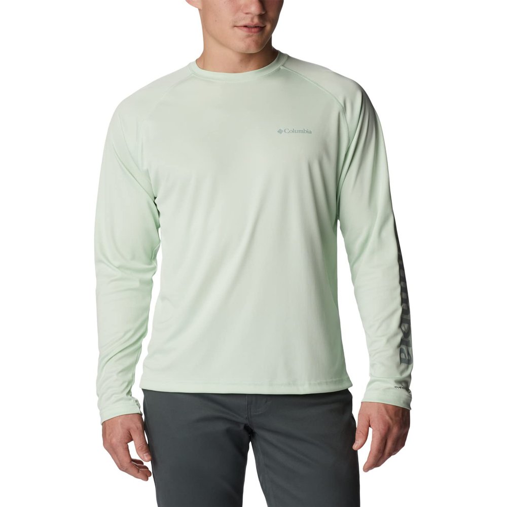 Columbia Men's Fork Stream Long Sleeve Shirt, Ice Green, Medium