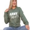 HQR Express Custom Army Girlfriend Sweatshirt with Soldier Name (L, Sweatshirt, Military green) view 2