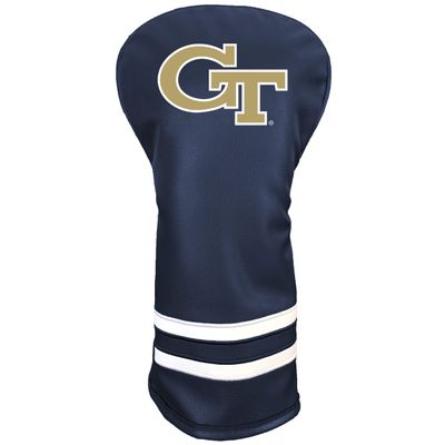 Team Golf NCAA Georgia TECH Vintage Driver Headcover - Printed Team Golf NCAA Vintage Driver Golf Club Headcover, Form Fitting Design, Retro Design with Fleece Lining for Extra Club Protection