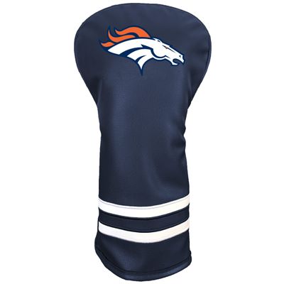 Team Golf NFL Denver Broncos Vintage Driver Headcover - Printed Team Golf NFL Vintage Driver Golf Club Headcover, Form Fitting Design, Retro Design with Fleece Lining for Extra Club Protection