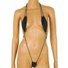 Vxuxlje Women Sexy Micro Bikini Tie Up String Triangle Backless Swimwear One Piece Swimsuits Black One Size view 2