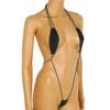Vxuxlje Women Sexy Micro Bikini Tie Up String Triangle Backless Swimwear One Piece Swimsuits Black One Size view 3
