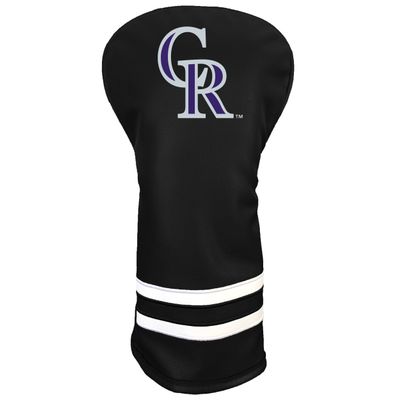 Team Golf MLB Colorado Rockies Vintage Driver Headcover - Printed Team Golf MLB Vintage Driver Golf Club Headcover, Form Fitting Design, Retro Design with Fleece Lining for Extra Club Protection