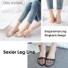 Daisy and Bella 4 Pairs Non-Slip Breathable Lace No Show Socks, Toe Topper Half Socks, Low Cut Liner Slingback Socks. (2 Nude + 2 White) view 4