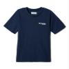 Columbia Youth PFG Short Sleeve Graphic Tee, Collegiate Navy/PFG Triangle Graphic, Medium view 1