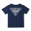 Columbia Youth PFG Short Sleeve Graphic Tee, Collegiate Navy/PFG Triangle Graphic, Medium view 4