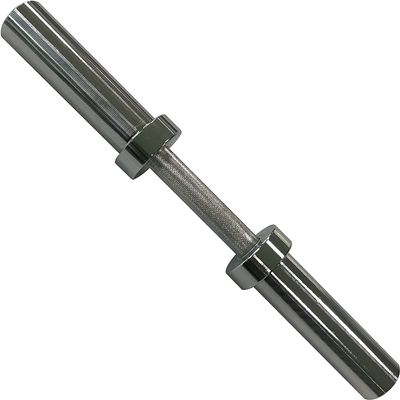 CAP Barbell 2' Solid Olympic Dumbbell Handle, No Collars, Chrome (New Version)