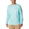 Columbia Men's Terminal Tackle PFG Carey Chen Long Sleeve, Gulf Stream/Vivid Blue Reef Cup, Medium view 3