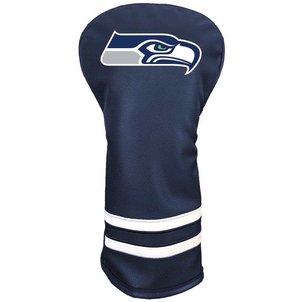 Team Golf NFL Seattle Seahawks Vintage Driver Headcover - Printed Team Golf NFL Vintage Driver Golf Club Headcover, Form Fitting Design, Retro Design with Fleece Lining for Extra Club Protection