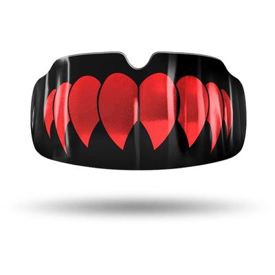 Impact Quick-Fit All Sports Mouthguard Boxing, MMA, Lacrosse, Football, Hockey, Basketball, Jiu-Jitsu, and More (Red Fangs, Youth)
