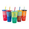 Color Changing Tumblers With Lids And Straws,Reusable Color Changing Cups Plastic Cup With Splash-Proof Lid ,Color Changing Cups With Lids And Straws,For Ice Drinks And Hot Beverage Smoothies view 1