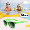 TUPARKA 20 Pack Kids Sunglasses Bulk for Summer Pool Party Favors Birthday Parties Goody Bag Fillers, Green view 3
