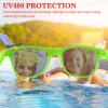 TUPARKA 20 Pack Kids Sunglasses Bulk for Summer Pool Party Favors Birthday Parties Goody Bag Fillers, Green view 4