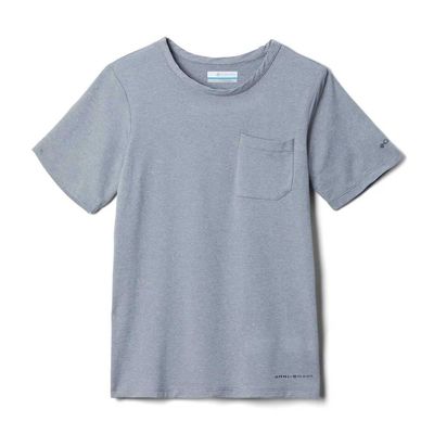 Columbia Youth Boys Tech Trail Short Sleeve Tee, Cool Grey Heather, XX-Small
