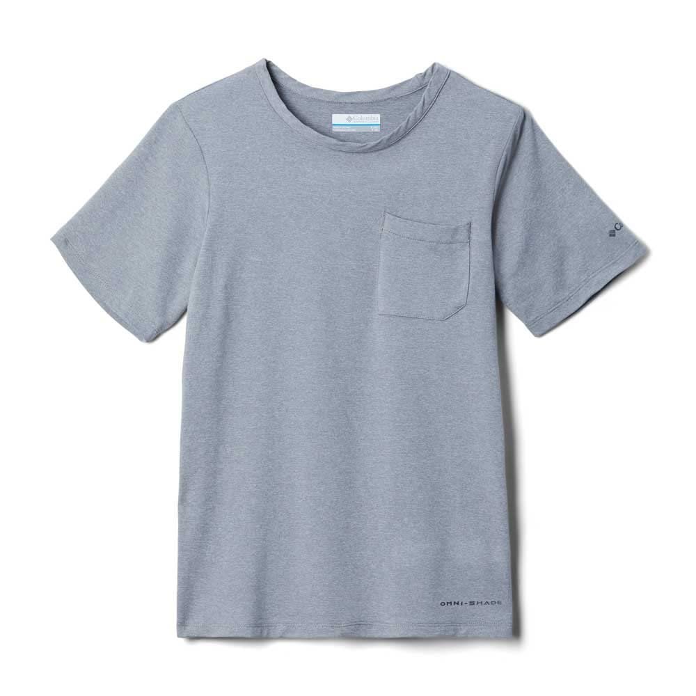 Columbia Youth Boys Tech Trail Short Sleeve Tee, Cool Grey Heather, XX-Small