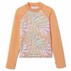 Columbia Youth Unisex Sandy Shores Printed Long Sleeve Sunguard, Peach Dye Palms/Peach, Large view 1