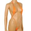 Vxuxlje Women Sexy Micro Bikini Tie Up String Triangle Backless Swimwear One Piece Swimsuits Orange One Size view 2
