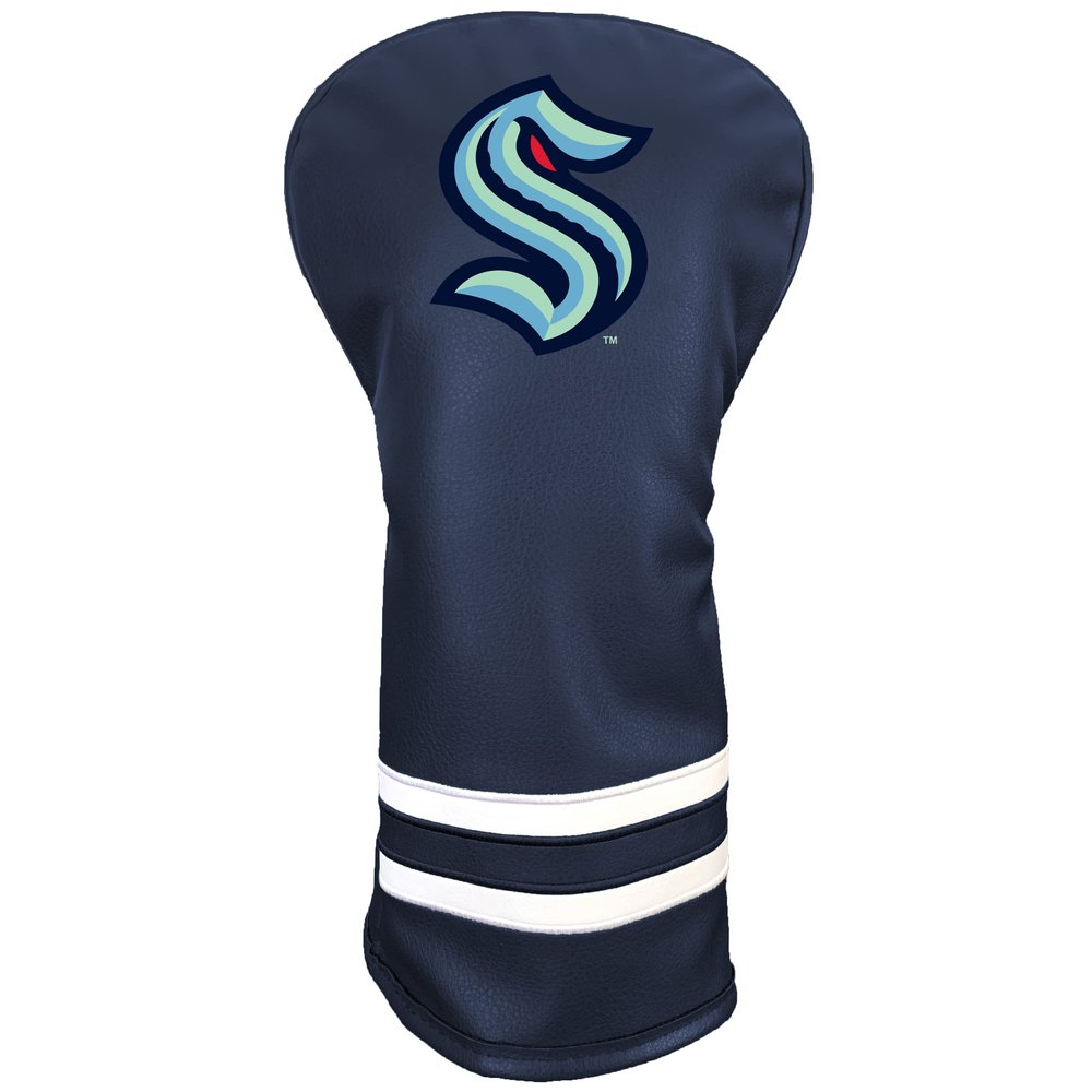 Team Golf NCAA Seattle Kraken Vintage Driver Headcover - Printed Team Golf NCAA Vintage Driver Golf Club Headcover, Form Fitting Design, Retro Design with Fleece Lining for Extra Club Protection