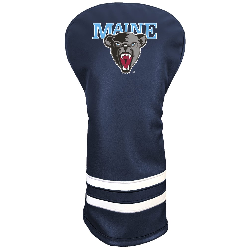 Team Golf NCAA Maine Vintage Driver Headcover - Printed Team Golf NCAA Vintage Driver Golf Club Headcover, Form Fitting Design, Retro Design with Fleece Lining for Extra Club Protection