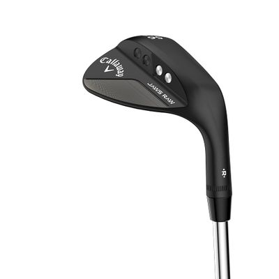 Callaway Jaws RAW Matte Black Lob Wedge, 58-12 (Bounce) W Grind, Steel, S200 (Stiff), Standard