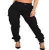 DvaeMalligo Black Cargo Pants Womens Joggers Pants with Multi Pockets Slim Outdoor Hiking Tapered Sweatpants Active Works Pants view 1