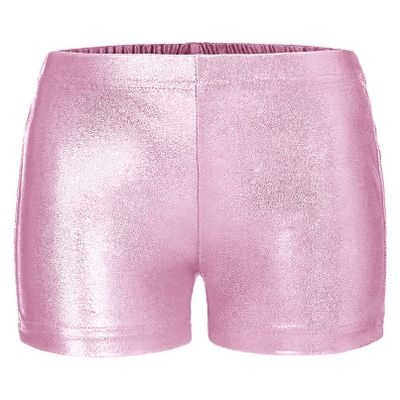 Jhaoyu Girls Ballet Dance Shorts Metallic Glitter Gymnastics Yoga Sports Athletic Shorts Running Workout Bottoms Swim Trunks Pink 9-10 Years