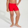LEAO Youth Boys' Swim Jammers Solid Swimsuit Square Leg Swimming Shorts UPF 50+ Sun Pretection Quick Dry Red M view 2