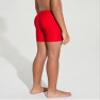 LEAO Youth Boys' Swim Jammers Solid Swimsuit Square Leg Swimming Shorts UPF 50+ Sun Pretection Quick Dry Red M view 4