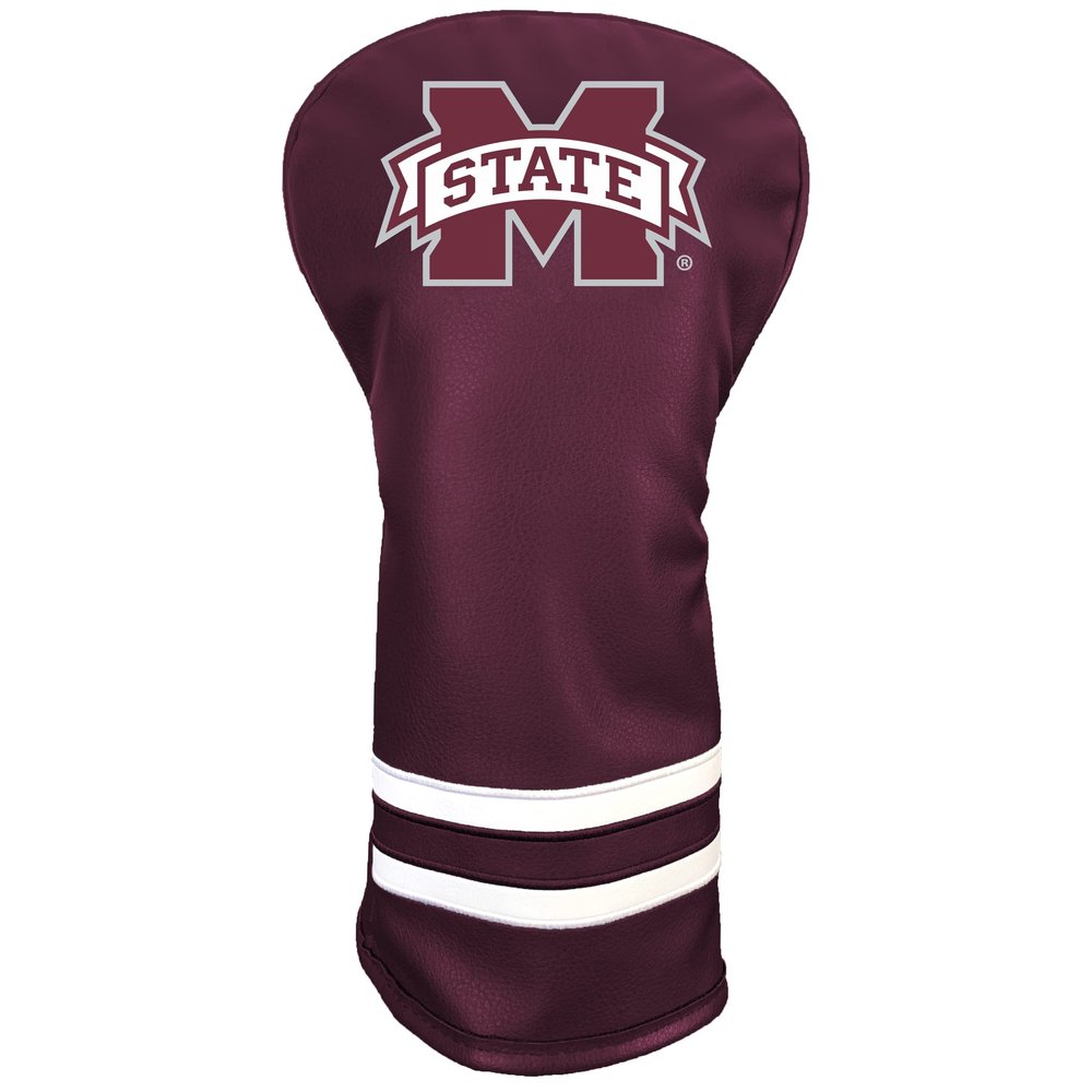 Team Golf NCAA Mississippi ST Vintage Driver Headcover - Printed Team Golf NCAA Vintage Driver Golf Club Headcover, Form Fitting Design, Retro Design with Fleece Lining for Extra Club Protection