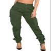 DvaeMalligo Army Green Cargo Pants Womens Joggers Pants with Multi Pockets Slim Outdoor Hiking Tapered Sweatpants Active Works Pants view 1
