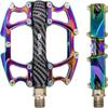GORIX Bike Flat Pedals Wide CNC Lightweight with Non-Slip Pin Spike Oil Slick Road Mountain MTB Bicycle (GX-Fi777) view 1