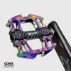 GORIX Bike Flat Pedals Wide CNC Lightweight with Non-Slip Pin Spike Oil Slick Road Mountain MTB Bicycle (GX-Fi777) view 4