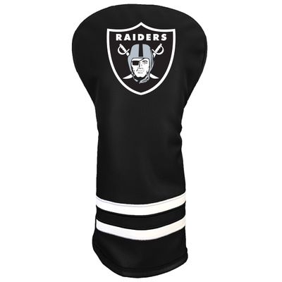 Team Golf NFL LAS Vegas Raiders Vintage Driver Headcover - Printed Team Golf NFL Vintage Driver Golf Club Headcover, Form Fitting Design, Retro Design with Fleece Lining for Extra Club Protection